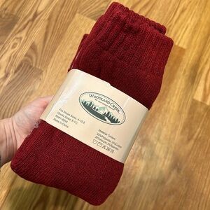 New Woodland Creek outdoor thermal socks cranberry red shoe size 4-10.5 pack 3